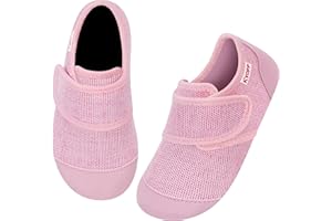Kyopp Hausschuhe Kinder Barfussschuhe Atmungsaktive Pantoffeln für Jungen Mädchen Rutschfest Breite Turnschläppchen Kleinkinder Slippers