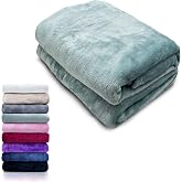 HTE Soft Microfiber Blanket for Sofa and Bed, Super Warm for Adults and Children, Wrinkle Free (Green, 130 x 160 cm)