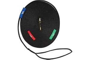 Kincade Two Tone Lunge Line with Circle Markers, Black/Grey, 11m