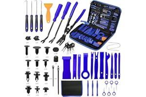 TEOKANTZ Utensili per smontaggio auto, 350 pezzi, strumenti a leva, cunei in plastica, attrezzi speciali per il rivestimento interno dell'auto, attrezzi per la rimozione della porta dell'auto, radio,