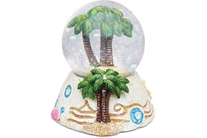 PUZZLED Stone Snow Globe - Palm Tree