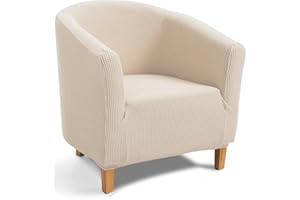 ‎TIANSHU TIANSHU Sesselschoner Elastisch Sesselüberwurf, Modern Club Chair Stretch Sesselhusse, Universal Sofabezug für Einzelsofa, Bezug für Clubsessel (Beige)