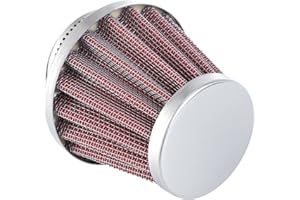 CarBole Filtro de Aire para Motocicleta,Filtro de aire,Calibre de Acero de Doble Capa,34/35/36 mm para Motocicleta/Scooter/ATV/Ciclomotor