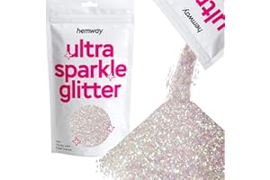Hemway CHUNKY Prima Multi Purpose Glitter 1/40" 0.025" 0.6mm 625 micras polvo/polvo de 100 g / 3,5 oz Único Colores para su uso con artesanía del vidrio de vino del arte DIY