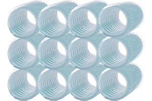 ‎PONIK'S PROFESSIONAL PONIK'S PROFESSIONAL - Hair Rollers, Curlers Self-Adhesive Set, Hair Roller, 12 Pieces, Hair Rollers, Curls 28 mm, Self Grip Curls - Blue