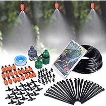 Kit Di Irrigazione A Goccia Automatico Fai Da Te – 60m, 175 Pezzi – Con Emettitori Regolabili E Accessori