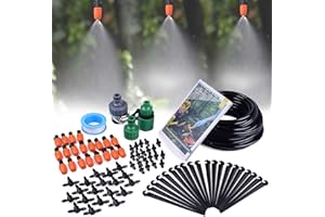 MIXC Bewässerung Kit Tropfbewässerung Garten Bewässerungssystem 1/4 INCH 50FT DIY Micro Drip System Automatische Sprinkler Misting System für Tomaten Bewässerung Zimmerpflanzen Tropfchenbewässerung