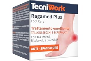 TECNIWORK Ragamed Plus 75 ml Crema Talloni Secchi e Screpolati 75 ml – Trattamento Emolliente Intensivo con Tea Tree Oil, Camomilla e Calendula – Dermatologicamente Testata