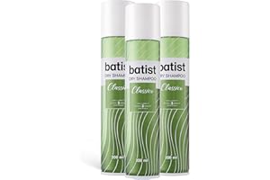 Batist Shampoo Secco Classico, Shampoo a secco ravvivante per capelli perfetti in soli 3 minuti, senz'acqua, Shampoo secco adatto a tutti i tipi di capelli, 3x200 ml, Made in Italy