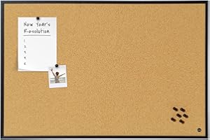 Bi-Office New Basic Tableau d'affichage en liège avec Cadre Noir 885 x 585 mm