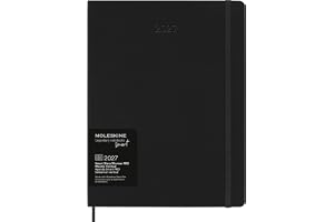Moleskine veckoplanerare 2027, hårt omslag 12 månaders vertikal Smart PRO-planerare med elastisk stängning, XL storlek 19 x 2