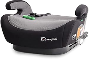babyGO Podwyższenie siedziska Bursa IV zgodnie z nową normą I-Size – podwyższenie fotelika dziecięcego z regulowanym Isofix – fotelik samochodowy dla dzieci (125-150 cm), kolor czarny