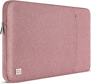 Housse Ordinateur 14" DOMISO Imperméable - Sacoche Avec Port USB Et Bandoulière, Rose