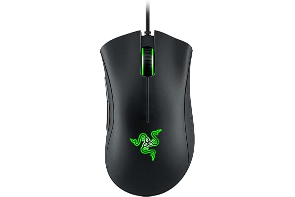 Razer DeathAdder Essential (2021) - Souris Gaming Filaire avec Capteur Optique de 6400 DPI (Design Ergonomique, 5 Boutons Programmables, Jusqu'à 10M de Clics) Noir