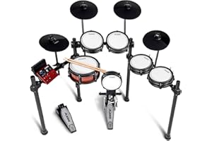 Alesis Nitro Pro XL Batterie Électronique de 10 Pièces avec Pads Double Zone Silencieux, Plus de 500 Sons BFD, Bluetooth, Drumeo, MIDI USB