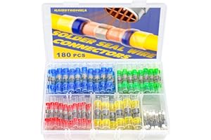 haisstronica Conectores para soldar para cables aislados de 180 piezas, estancos, de 5 colores y 5 tama?os, Haisstronica