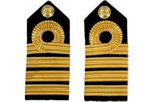 handembroideryuk Royal Navy Capt Captain Rank Insignia Shoulder Strap Board Epaulette