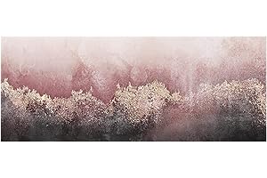 Bilderwelten Paraschizzi in Vetro - Alba Dorata Rosa - Panoramico 50 x 125cm