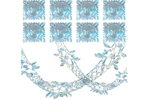 ePicsoa 8Pcs Christmas Ceiling Decorations,Christmas Hanging Decorations 9ft Foil Garland Xmas Festive Streamers Swirls for Xmas New Year Holiday Party Supplies