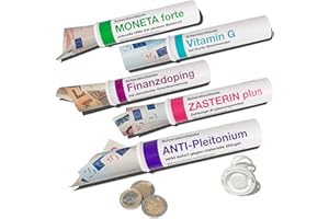 ‎SCHERZBOUTIQUE Geld- & Geschenkröhrchen MIX SET Nr. 4 im Medikamenten-Stil, 5 x lustige Motive zum Geld-verschenken, originelles Geldgeschenk für Weihnachten Nikolaus Hochzeit Konfirmation Jugendweihe Umzug