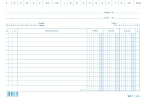 EDIPRO - E3266BL - 100 schede dare/avere/saldo blu f.to 15x21