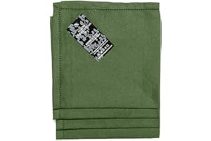 Homescapes Servietten 4er Set, Stoffservietten 45 x 45 cm, 100% Baumwolle, olivgrün