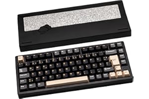 CutiePcs WOBKEY Rainy 75 Aluminium HMX/JWK Switches Mechanische Tastatur mit Überragender Akustik, Kabelgebunden, BT, 2.4G Drahtlose Konnektivität (Pro - Schwarz(DE-ISO))