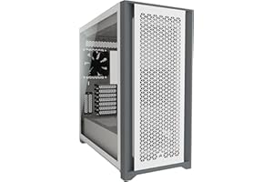 Corsair 5000D Airflow Case ATX Mid-Tower con Vetro Temperato, Pannello Anteriore a Flusso d'aria elevato, Sistema di Gestione dei cavi Corsair RapidRoute, Due Ventole da 120 mm Incluse, Bianco
