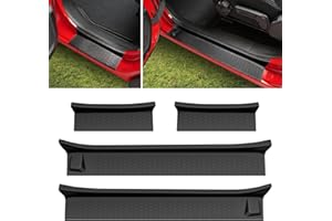 Utiiy Door Sill Guards Kit Fit for 2018-2025 Jeep Wrangler JL Unlimited, Door Sill Protector for 2020-2025 Jeep Gladiator, Entry Guard Protector for 2024 Wrangler JLU&Gladiator JT 4 Door Accessories
