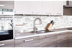 DIMEX LINE Paraschizzi auto-adesiva per la cucina GRAZIE 260 x 60 cm | Resistente all’acqua | QUALITA‘ PREMIUM