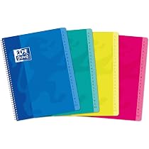 Répertoire Alphabétique Oxford Spirale 17x22cm - 100 Pages Petits Carreaux 5x5 - Couverture Lavable