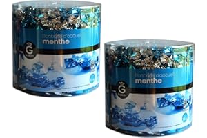 ZEELEC Mini bonbons d'accueil Gilbert - Lot de 2 x 1,4 kg Bonbon Menthe, Mini bonbons pour salle s'attente, guichet réception client, cabinet médical accueil magasin