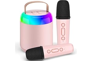 SENITIFO Karaoke Machine for Kids with 2 Microphones, Portable Kids Karaoke Machines for Girls with LED Party Lights,Girls Toys Birthday Gifts for Kids Age 14-18