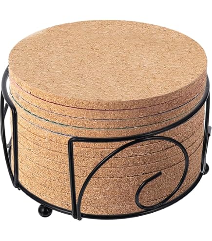 4-teiliger Untersetzer Halter Aus Eisen - Aufbewahrung Für Tassenuntersetzer