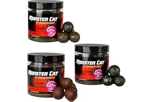 Tandem Baits Monster Cat Big Boilies Bouillettes pour Silure 3 x Mélange De Saveurs Pêche Appât pour La Pêche Aux Gros Poissons Accessoires De Pêche pour Professionnels Et Amateurs 30 mm 330 g