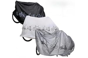 HJYDGJ Lot de 3 housses de protection contre la pluie pour vélo - Imperméable - Anti-poussière - Protection UV - Imperméable - Noir/blanc/gris