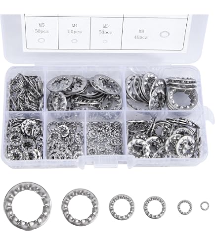 QIMEI-SHOP 500 Stück Sicherungsscheiben Unterlegscheiben Innenzahn Sicherungsscheibe M3 M4 M5 M6 M8 M10 M12 Unterlegscheibe Sortiment Kit Schwarz QIMEI-SHOP 500 Stück Sicherungsscheiben Unterlegscheiben Innenzahn Sicherungsscheibe M3 M4 M5 M6 M8 M10 M12 Unterlegscheibe Sortiment Kit Schwarz