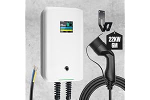 Morec 22 kW trifase Stazione di Ricarica EV 32 A Tipo 2 EU Standard IEC 62196-2, Spina con Cavo di Alimentazione per Scatola di distribuzione, Portatile e Veloce da Parete, 6,1 m