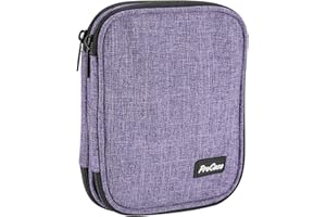 ProCase Tasche für Strickennadel Crochet Hook Case Organizer (Leer ohne Zubehör), Stricknadeltasche mit Netzfächern, Reise Tragetasche für Häkelnadeln Stricknadeln Werkzeuge Zubehör bis 6.5 "