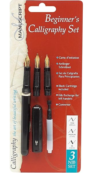 Manuscript 3 Nib Beginners Calligraphy Set 3 Nib Calligraphy Set Left Handed Amazon Co Uk Business Industry Science