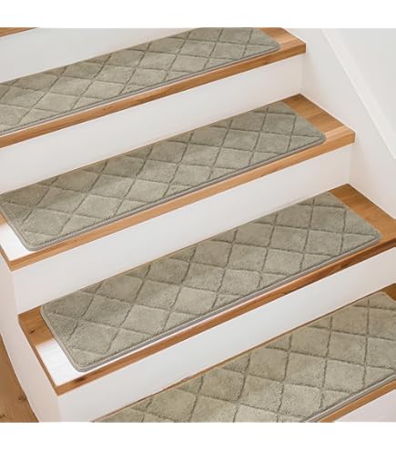 Trapmat 15 x 100 cm 100% Polyester, Tpe-Rug, Duurzaam, Antislip, Snijdbaar, Herbruikbaar, 5 X Trapmatten Zelfklevend, Trapbescherming, Voor Verschillende Soorten Trappen, B