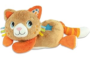 Clementoni - 17876 - Roby Ron Ron - Gatto Peluche Interattivo Che Simula Le Fusa, Melodie E Suoni Della Natura, Sviluppo Multisensoriale, Regalo Neonati, 100% Lavabile (In Italiano, Batterie Incluse)