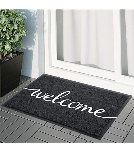 Zerbino Ingresso, Tappeto con Scritta Benvenuto a Casa, Assorbente