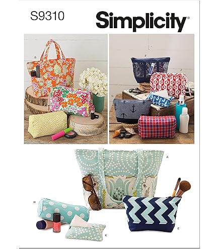 Simplicity Sewing Pattern S9803 Bags In Four Styles By Elaine Heigl Designs 9803 3 600x