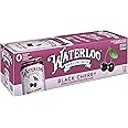 Waterloo Black Cherry Sparkling water -Organic - 12 Pack x 355ml - 0 Sugar, 0 Calories, Non-GMO, Gluten Free, BPA Free, Vegan,Whole30, Kosher, No Artificial Sweetener, Soda & Tonic Replacement …