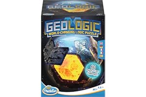ThinkFun - 76497 - GeoLogic, gra logiczna zmieniająca świat dla wszystkich od 8 lat. Pięć różnych biomów musi być w tej zagadce zawsze uporządkowanych.