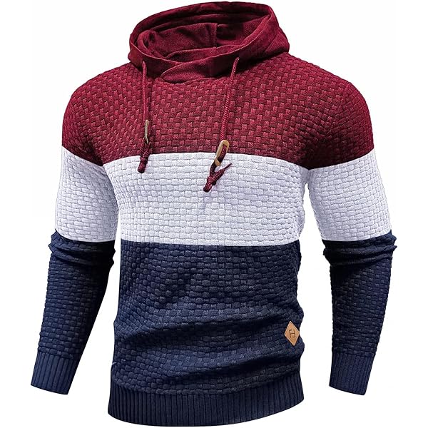 HYPESTFIT Sudadera Con Capucha Para Hombre, Manga Larga, Color Bloque