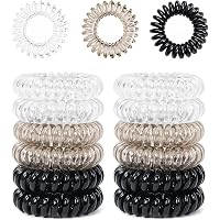 12er-Set Spiral-Haargummis – Wasserfeste, Bunte Spirale Für Pferdeschwanz Ohne Haarbruch