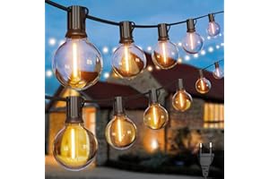TORKASE Guirlande Lumineuse Guinguette Exterieur 16.8M - G40 55FT 28+2 LED Ampoules de Guirlandes Jardin Lumiere Exterieure Connectable IP54 Imperméable Guirlande Lumières Extérieur Terrasse Pergola Balcon
