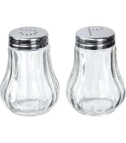 Thinp 4 mini sale e pepe, 14,2 g, mini sale e pepe, con imbuto, contenitore per spezie in vetro, per cucina, ristorante, viaggi, campeggio, feste